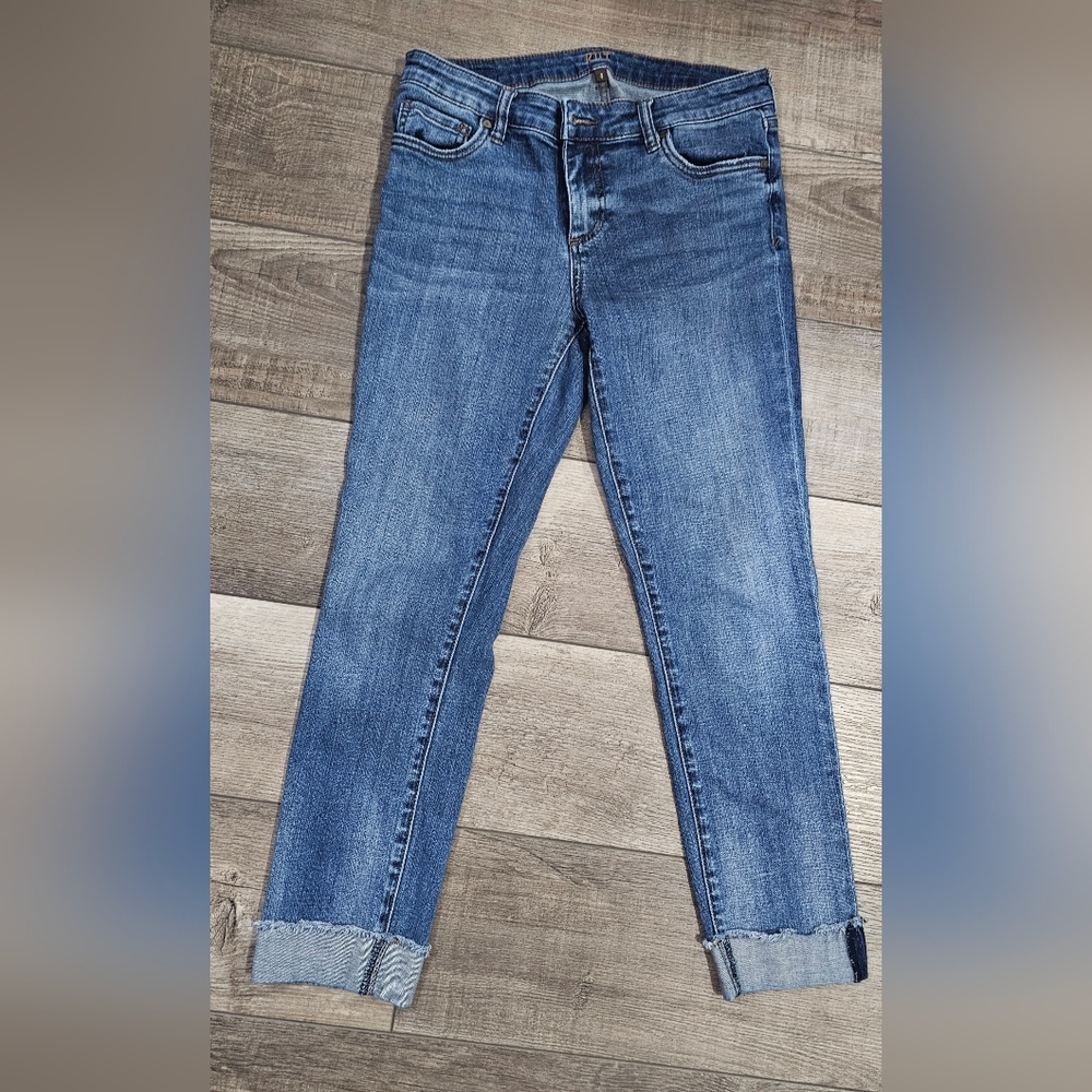 Kut from the Kloth Blue Ankle Cropped Skinny Jeans Size 4